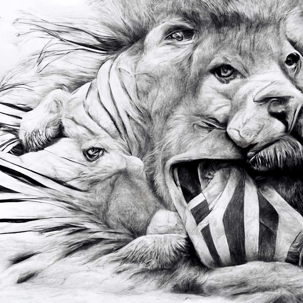 "American Lions 05" Created with Midjourny v2