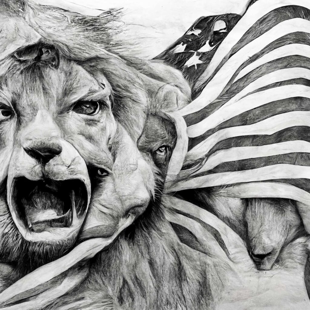 "American Lions 06" Created with Midjourny v2