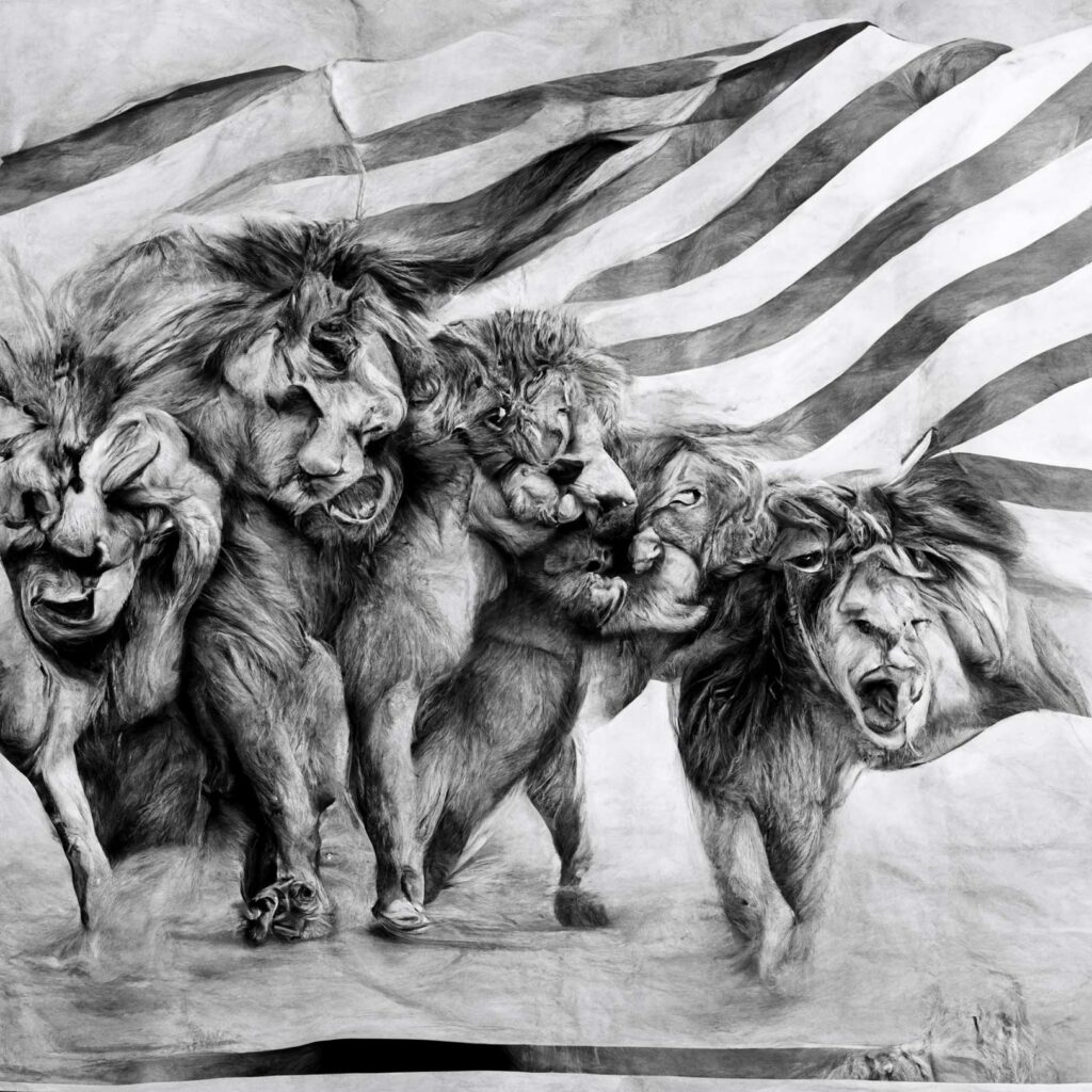 "American Lions 07" Created with Midjourny v2
