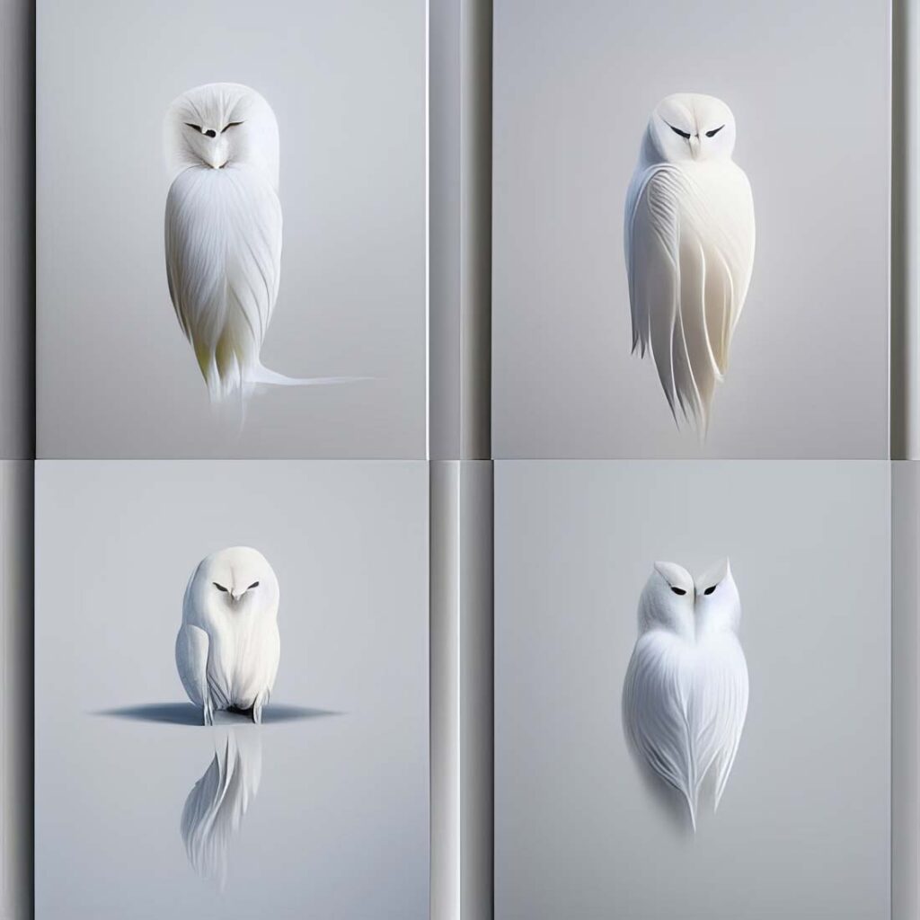 "Snow Owl 10" Created using Midjourney v2