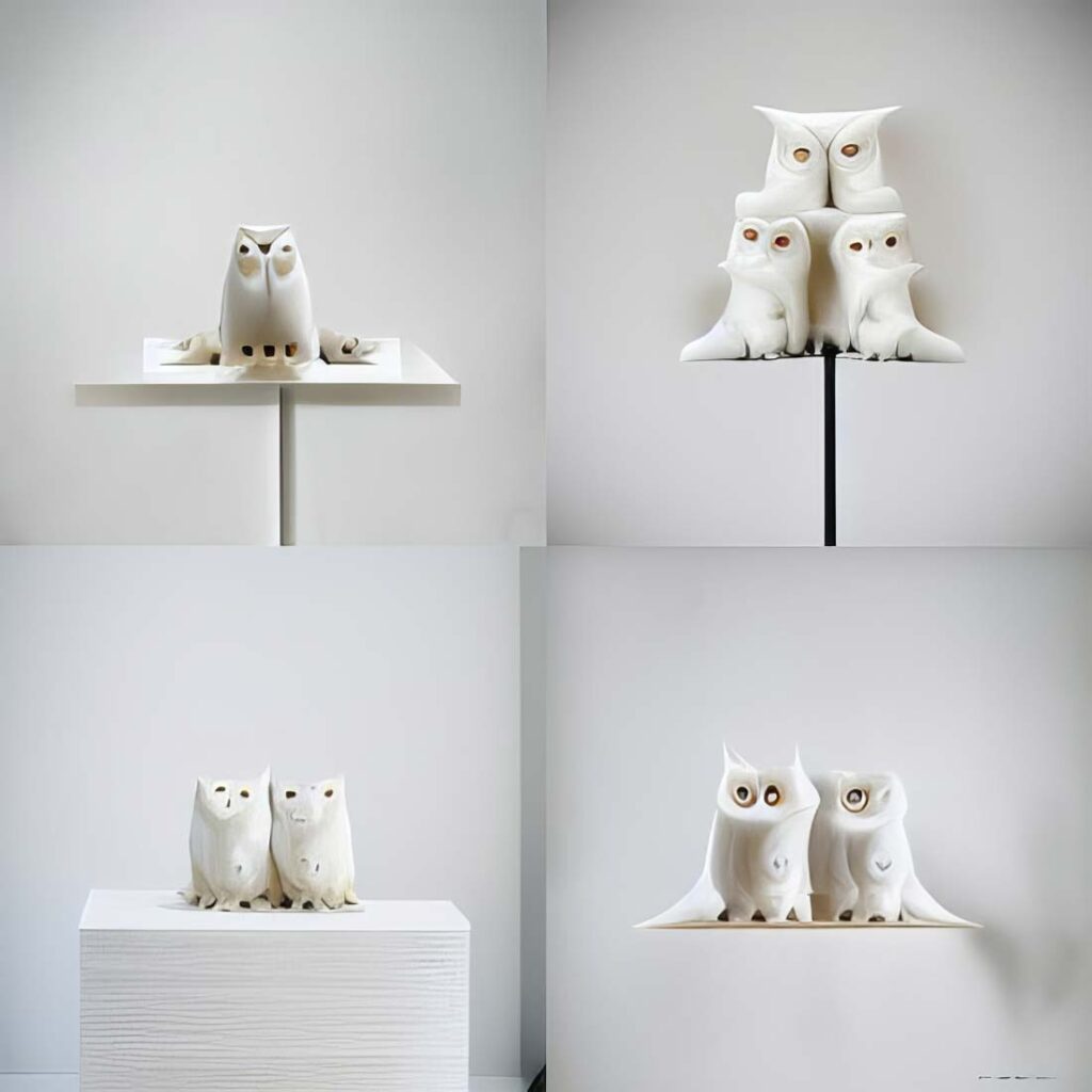"Snow Owl 14" Created using Midjourney v2