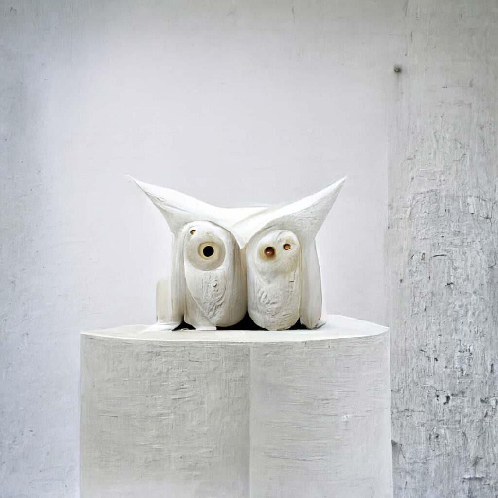 "Snow Owl 17" Created using Midjourney v2