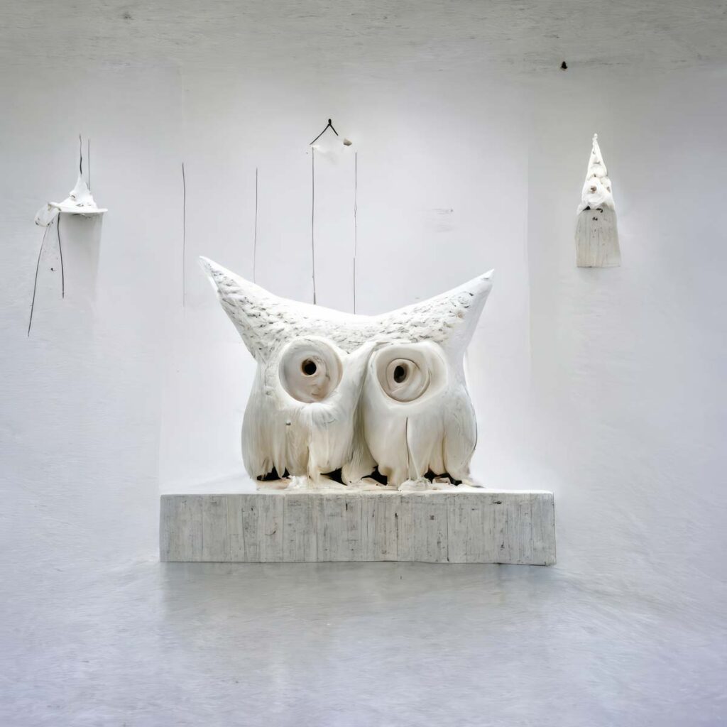 "Snow Owl 18" Created using Midjourney v2