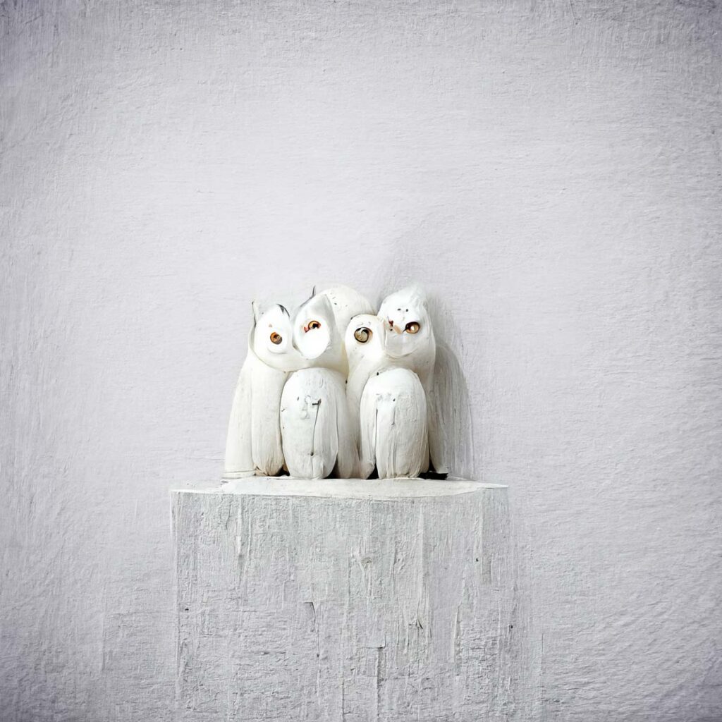 "Snow Owl 19" Created using Midjourney v2