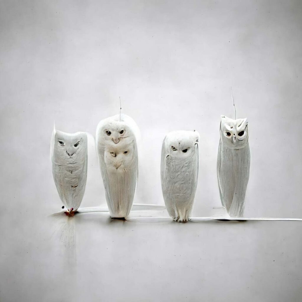 "Snow Owl 20" Created using Midjourney v2