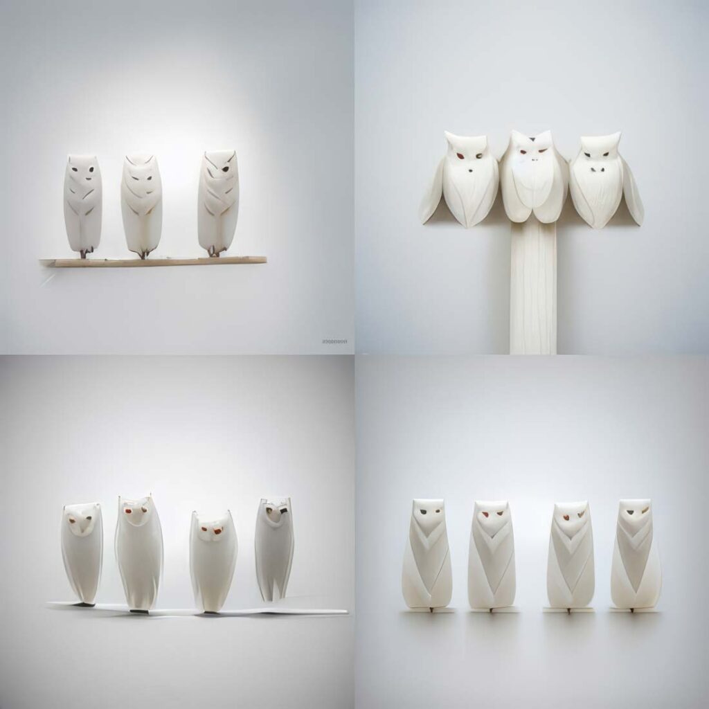 "Snow Owl 25" Created using Midjourney v2