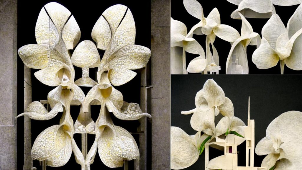 "Orchid Architecture 09" Created using Midjourney v2