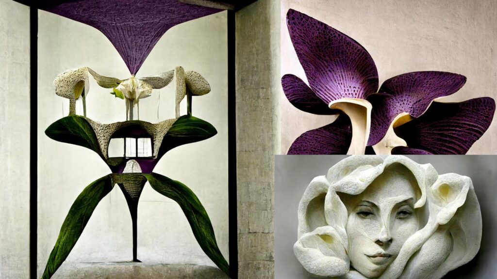 "Orchid Architecture 20" Created using Midjourney v2