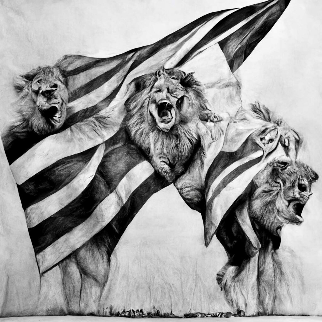 "American Lions" Created with Midjourny v2