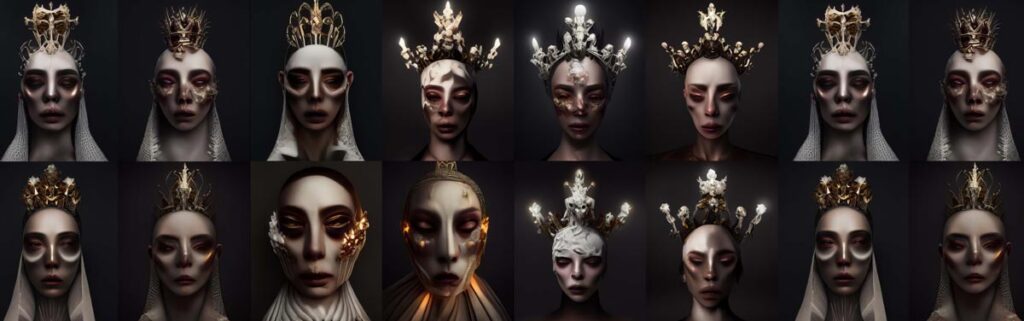 "McQueen Candle Heads 07" Created using Midjourney v2