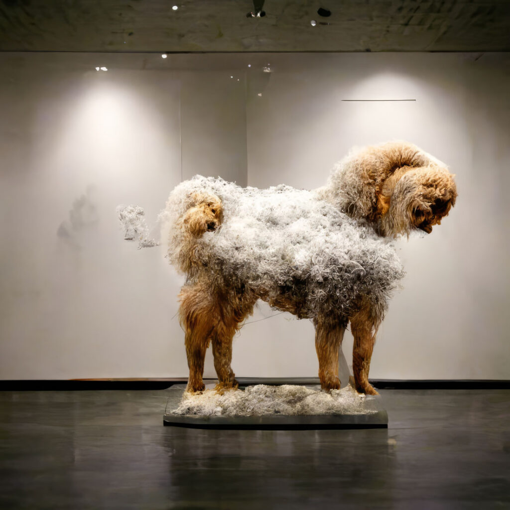 "Giant Fuzzy Dog 02" Created using Midjourney v2