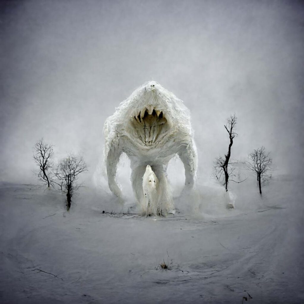 "Snow Monster 01" Created using Midjourney v2